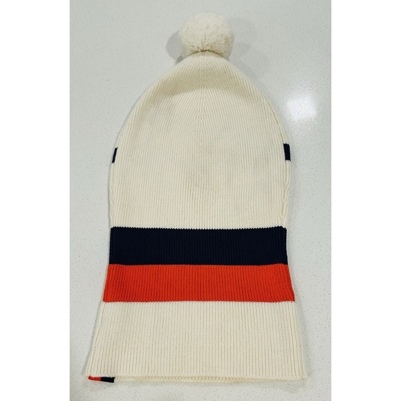 KULE Ivory Navy Orange The Mortitz Balaclava Ski Mask Hat - Picture 2 of 9